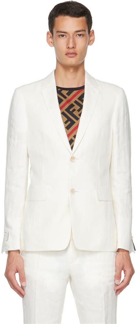 fendi white blouse|women's Fendi blazer.